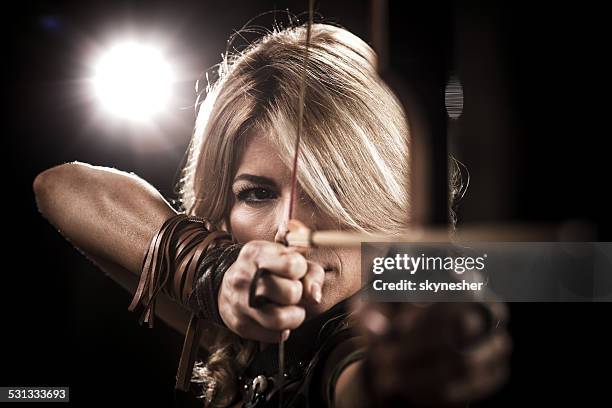female warrior. - amazon warriors stock pictures, royalty-free photos & images