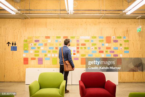 modern office shoot - yellow sticky notes stock pictures, royalty-free photos & images