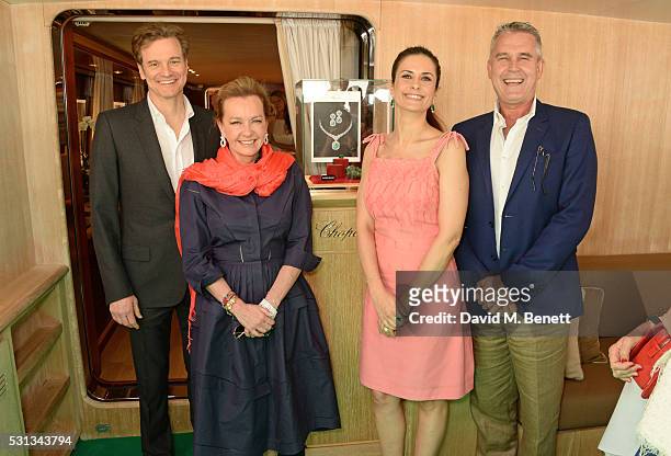 Colin Firth, Caroline Scheufele, Artistic Director and Co-President of Chopard, Livia Firth and Gemfields CEO Ian Harebottle attend a private lunch...