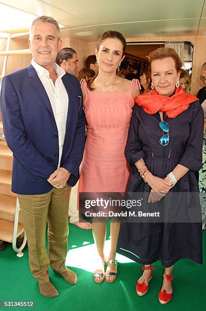 Gemfields CEO Ian Harebottle, Livia Firth and Caroline Scheufele, Artistic Director and Co-President of Chopard, attend a private lunch which they...