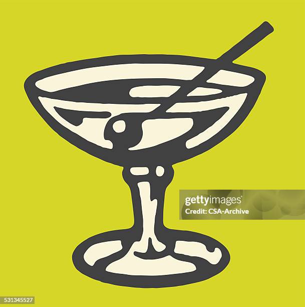 cocktail with cherry - leaving work stock illustrations