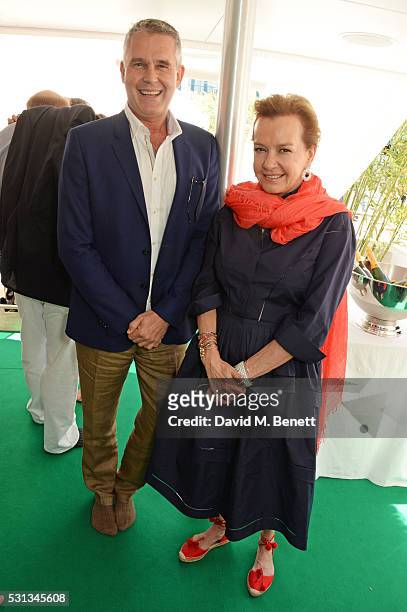 Gemfields CEO Ian Harebottle and Caroline Scheufele, Artistic Director and Co-President of Chopard, attend a private lunch hosted by Colin Firth,...
