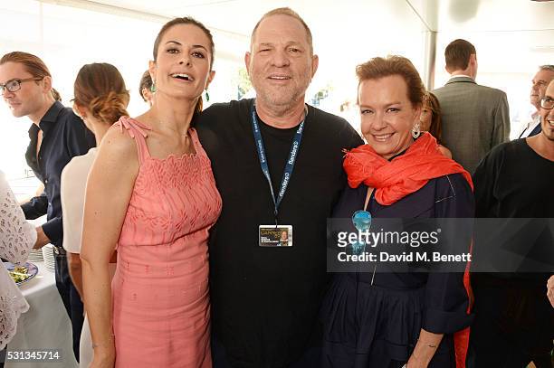 Livia Firth, Harvey Weinstein and Caroline Scheufele, Artistic Director and Co-President of Chopard, attend a private lunch hosted by Colin Firth,...