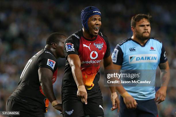 Marvin Orie of the Bulls during the round 12 Super Rugby match between the Waratahs and the Bulls at Allianz Stadium on May 14, 2016 in Sydney,...