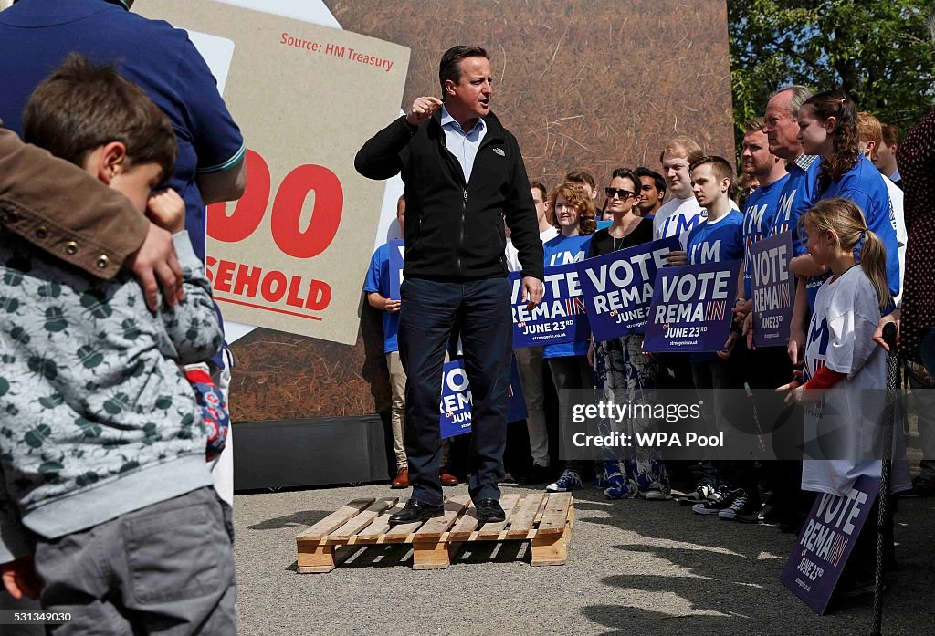 David Cameron Campaigns To Remain In The EU