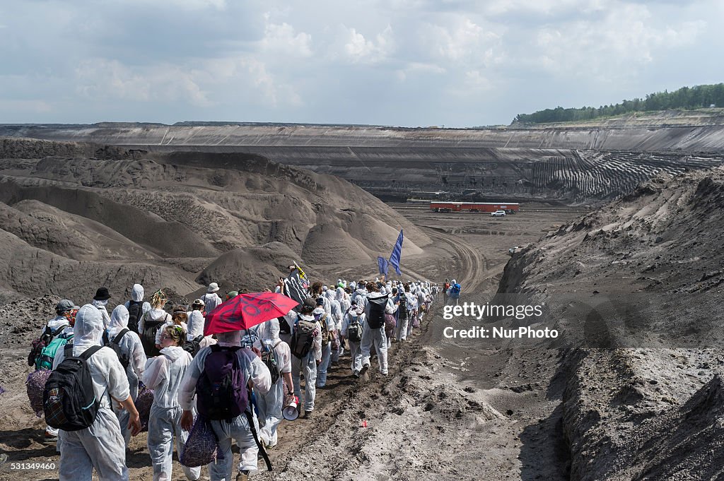 Activists Protest Coal Energy At Welzow Mine