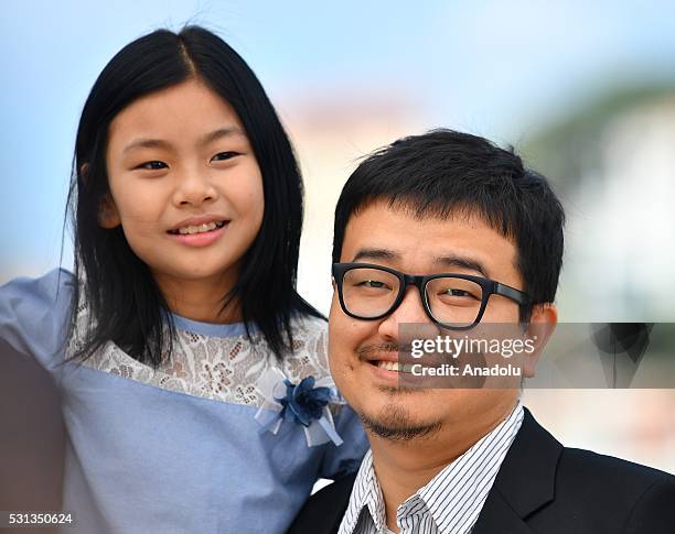 South-Korean director Yeon Sang-Ho and South-Korean actress Kim Su-An pose during the photocall for the film 'Bu-San-Haeng ' at the 69th annual...