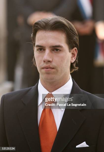 Crown Grand Duke Guillaume of Luxembourg arrives to the celebrations of the National day June 22, 2005 in Esch-sur-Alzette, Luxembourg.