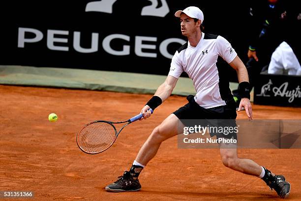 Andy Murray during the ATP match Goffin vs Murray at the Internazionali BNL d'Italia 2016 at the Foro Italico on May 13, 2016 in Rome, Italy.