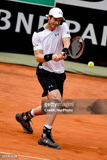 Andy Murray during the ATP match Goffin vs Murray at the Internazionali BNL d'Italia 2016 at the Foro Italico on May 13, 2016 in Rome, Italy.