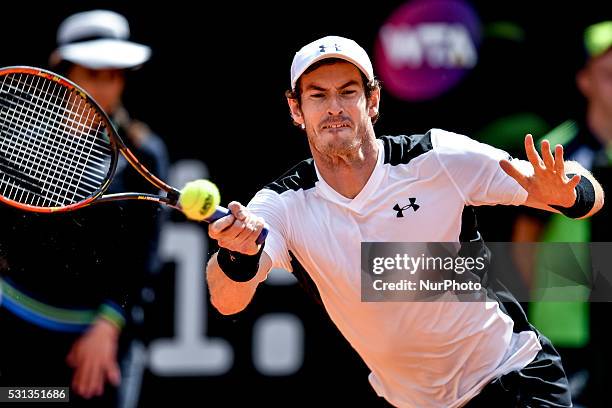 Andy Murray during the ATP match Goffin vs Murray at the Internazionali BNL d'Italia 2016 at the Foro Italico on May 13, 2016 in Rome, Italy.