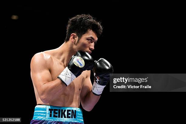 Ryota Murata of Japan battles Felipe Pedroso of Brazil on their welterweight fight during the Clash of Champions on 14 May 2016 in Hong Kong, China.