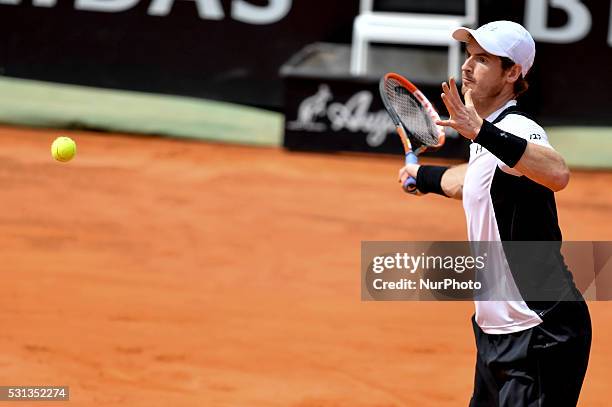 Andy Murray during the ATP match Goffin vs Murray at the Internazionali BNL d'Italia 2016 at the Foro Italico on May 13, 2016 in Rome, Italy.