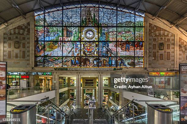 abando indalecio prieto rail station,bilbao, spain - bilbao stock pictures, royalty-free photos & images