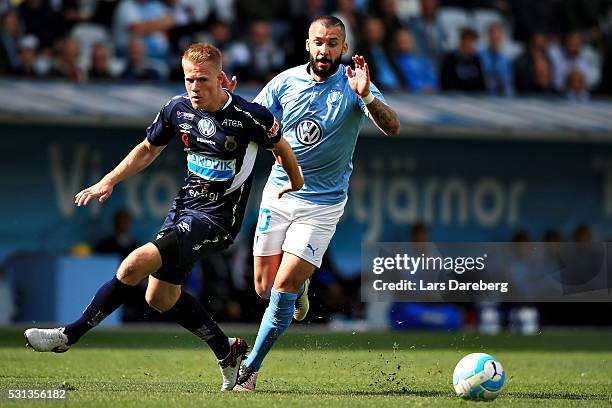 Martin Rauschenberg of Gefle IF and Guillermo Molins of Malmo FF... News Photo - Getty Images