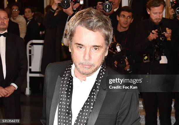 Jean Michel Jarre attends the 'I, Daniel Blake' premiere durinthe 69th annual Cannes Film Festival at the Palais des Festivals on May 13, 2016 in...