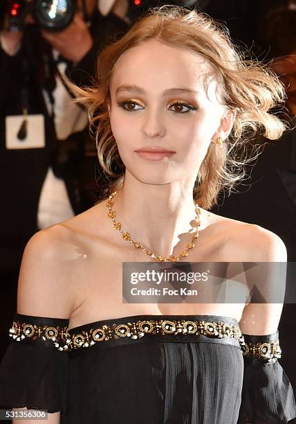 Cast of the movie 'La danseuse' Actress Lily-Rose Depp attends the 'I, Daniel Blake' premiere durinthe 69th annual Cannes Film Festival at the Palais...