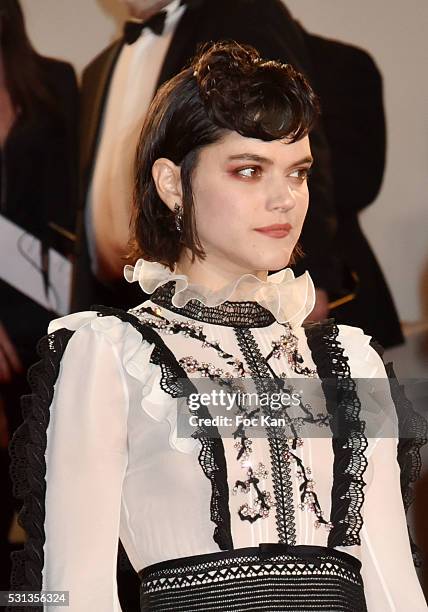 Cast of the movie 'La danseuse' Actress Soko attends the 'I, Daniel Blake' premiere durinthe 69th annual Cannes Film Festival at the Palais des...