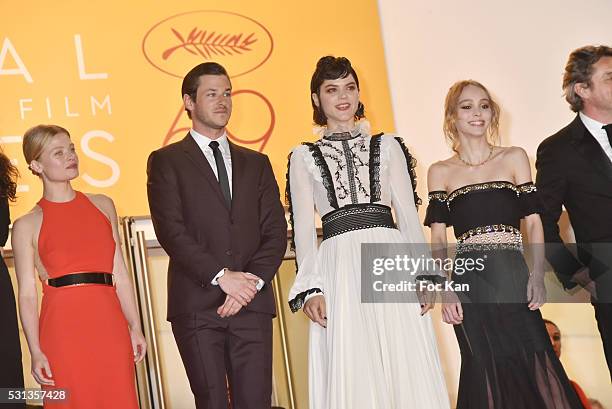 Cast of the movie 'La danseuse' Melanie Thierry, Gaspard Ulliel, Soko, Lily-Rose Depp attend the 'I, Daniel Blake' premiere during the 69th annual...