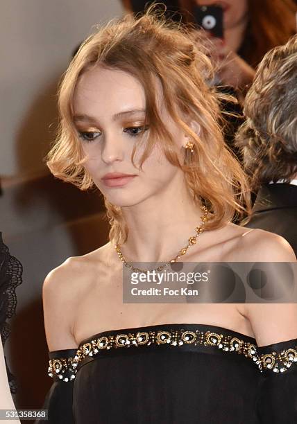Cast of the movie 'La danseuse' Actress Lily-Rose Depp attends the 'I, Daniel Blake' premiere durinthe 69th annual Cannes Film Festival at the Palais...