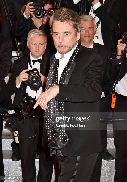 Jean Michel Jarre attends the 'I, Daniel Blake' premiere durinthe 69th annual Cannes Film Festival at the Palais des Festivals on May 13, 2016 in...