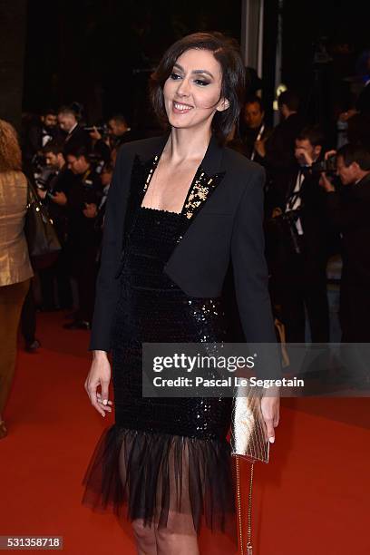 Katya Mtsitouridze attends the "I, Daniel Blake" premiere during the 69th annual Cannes Film Festival at the Palais des Festivals on May 13, 2016 in...