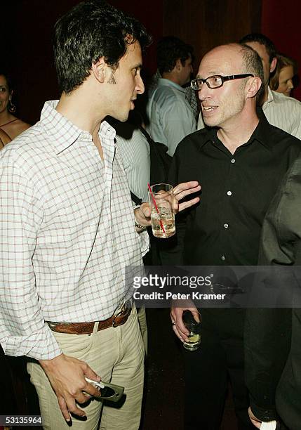 Producer Jeff Mandel and Mark Urman From Think Films attend the after party for the premiere of "Murderball" on June 22, 2005 in New York City.