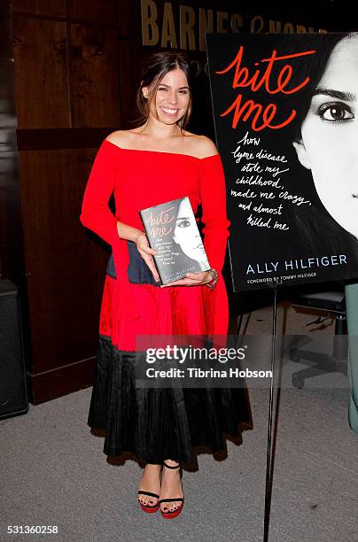 Ally Hilfiger attends her book signing for 'Bite Me: How Lyme Disease Stole My Childhood, Made Me Crazy, And Almost Killed Me' at Barnes & Noble at...