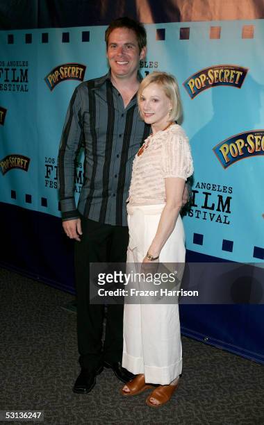 Writer/director Cameron Watson and actress Sondra Locke arrives at the premiere of "Our Very Own" at the Los Angeles Film Festival at the Director...