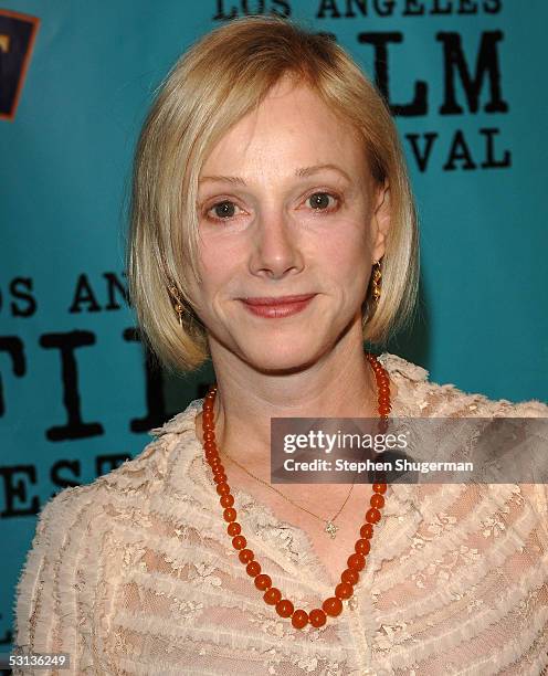 Actress Sondra Locke arrives at the premiere of "Our Very Own" at the Los Angeles Film Festival at the Director Guild of America on June 22, 2005 in...