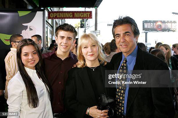 Actor Joe Mantegna , wife Arlene Vrhel and children arrive at the Los Angeles Premiere of the Broadway musical "Wicked" at the Pantages Theatre on...