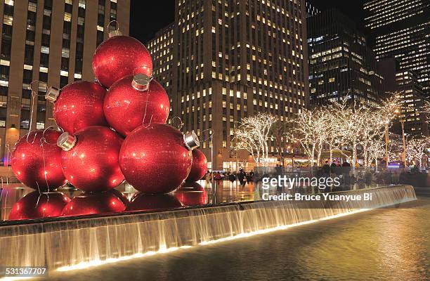 christmas decoration - christmas newyork stockfoto's en -beelden