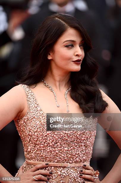 Aishwarya Rai attends "The BFG " premiere during the 69th annual Cannes Film Festival at the Palais des Festivals on May 14, 2016 in Cannes, France.