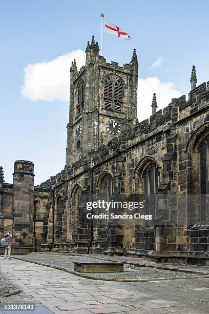 lancaster priory, st mary's church, lancashire - lancaster lancashire stock-fotos und bilder