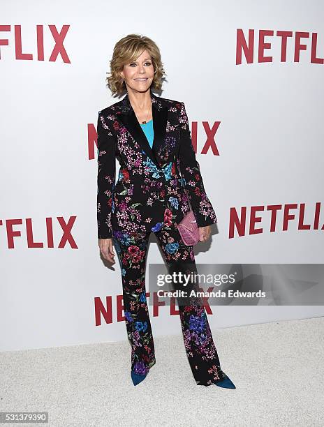 Actress Jane Fonda arrives at the Netflix's Rebels and Rule Breakers Luncheon and Panel Celebrating The Women of Netflix at the Beverly Wilshire Four...