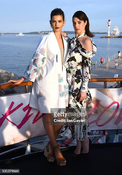 Alma Jodorowsky and Gala Gordon attend the "Kids In Love" photocall during the 69th annual Cannes Film Festival at Palais des Festivals on May 14,...