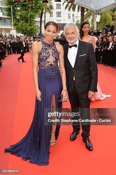 Hairstylist Franck Provost and guest attend the "The BFG" Premiere during the annual 69th Cannes Film Festival at the Palais des Festivals on May 14,...