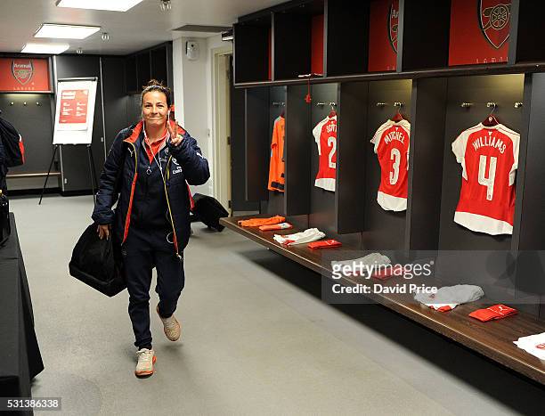 Natalia Pablos Sanchon of Arsenal before the match between Arsenal Ladies and Chelsea Ladies at Wembley Stadium on May 14, 2016 in London, England.