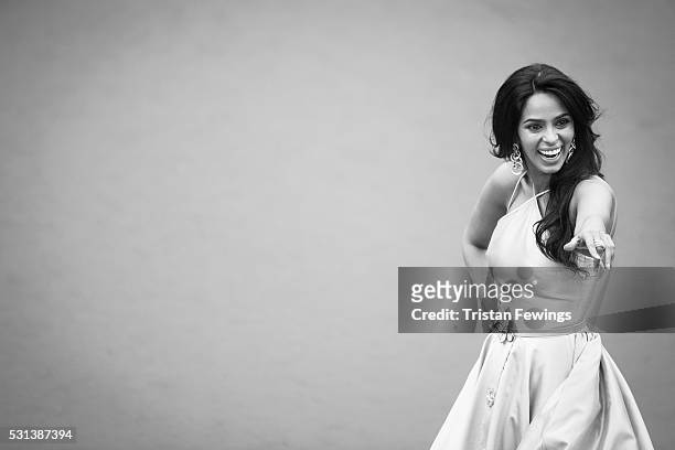 Mallika Sherawat attends the "The BFG" Premiere during the annual 69th Cannes Film Festival at the Palais des Festivals on May 14, 2016 in Cannes,...
