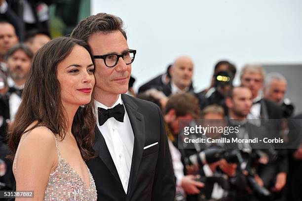 Berenice Bejo and Michel Hazanavicius attend "The BFG" premiere during The 69th annual Cannes Film Festival on May 14, 2016 in Cannes, France.