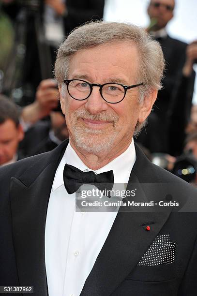 Steven Spielberg attends "The BFG" premiere during The 69th annual Cannes Film Festival on May 14, 2016 in Cannes, France.