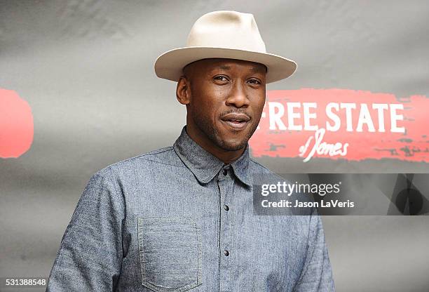 Actor Mahershala Ali attends a photo call for "Free State of Jones" at Four Seasons Hotel Los Angeles at Beverly Hills on May 11, 2016 in Los...