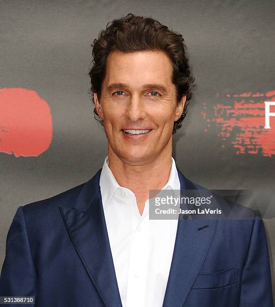 Actor Matthew McConaughey attends a photo call for "Free State of Jones" at Four Seasons Hotel Los Angeles at Beverly Hills on May 11, 2016 in Los...