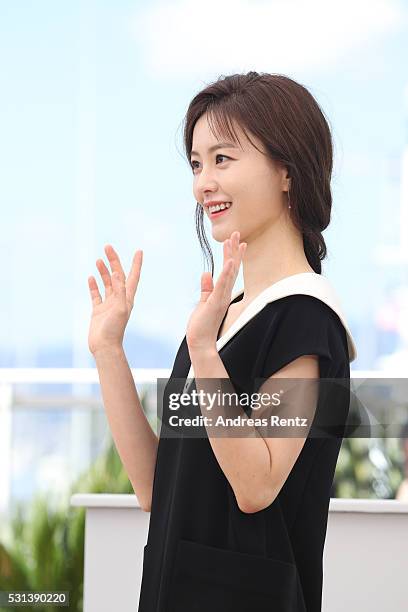 Jung Yu-mi attends the "Train To Busan " photocall during the 69th Annual Cannes Film Festival on May 14, 2016 in Cannes, France.