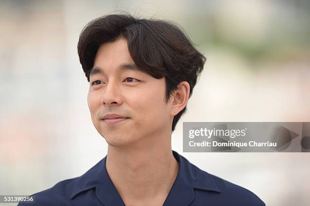 Gong Yoo attends the "Train To Busan " photocall during the 69th Annual Cannes Film Festival on May 14, 2016 in Cannes, France.