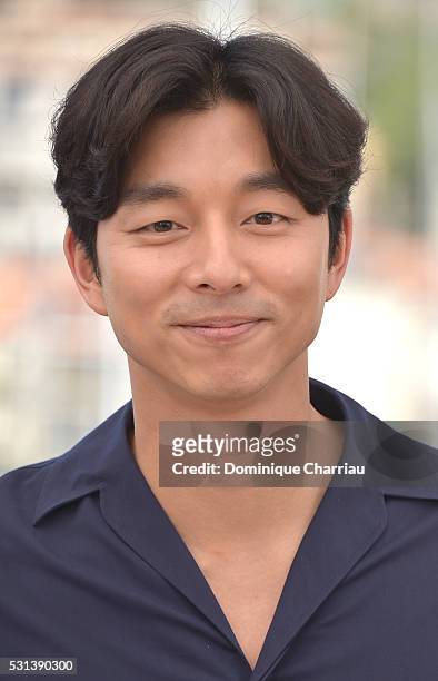 Gong Yoo attends the "Train To Busan " photocall during the 69th Annual Cannes Film Festival on May 14, 2016 in Cannes, France.