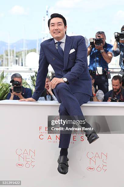 Actor Cho Jin-Woong attends "The Handmaiden " photocall during the 69th annual Cannes Film Festival at the Palais des Festivals on May 14, 2016 in...