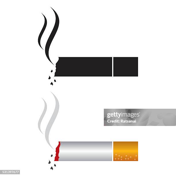 cigarette icon - cigarette but stock illustrations