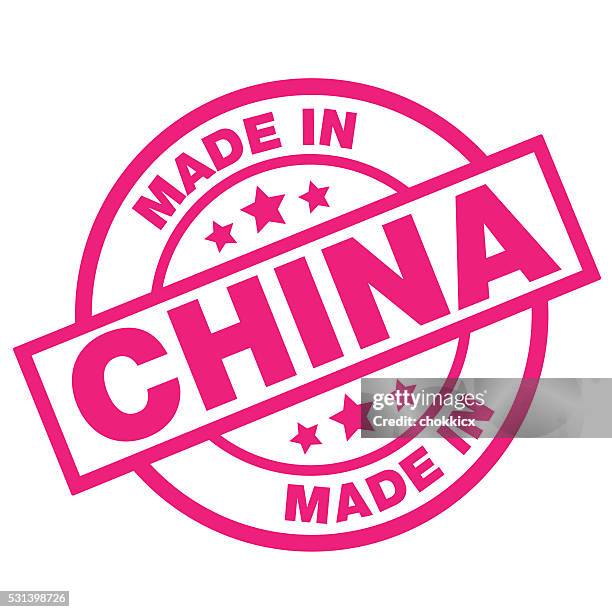 made in china - made in china tag stock illustrations