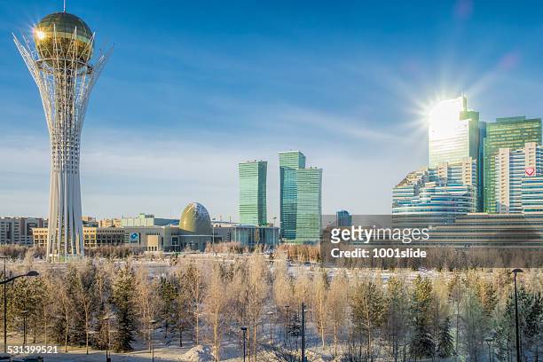 kazakhstan astana and bayterek - astana stockfoto's en -beelden